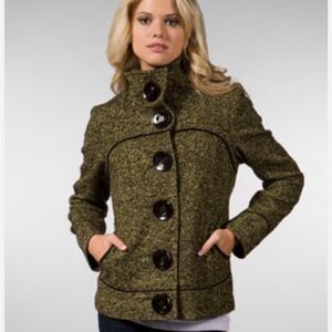 Soia & Kyo Wool Blend Oversized Buttons Coat Sz L